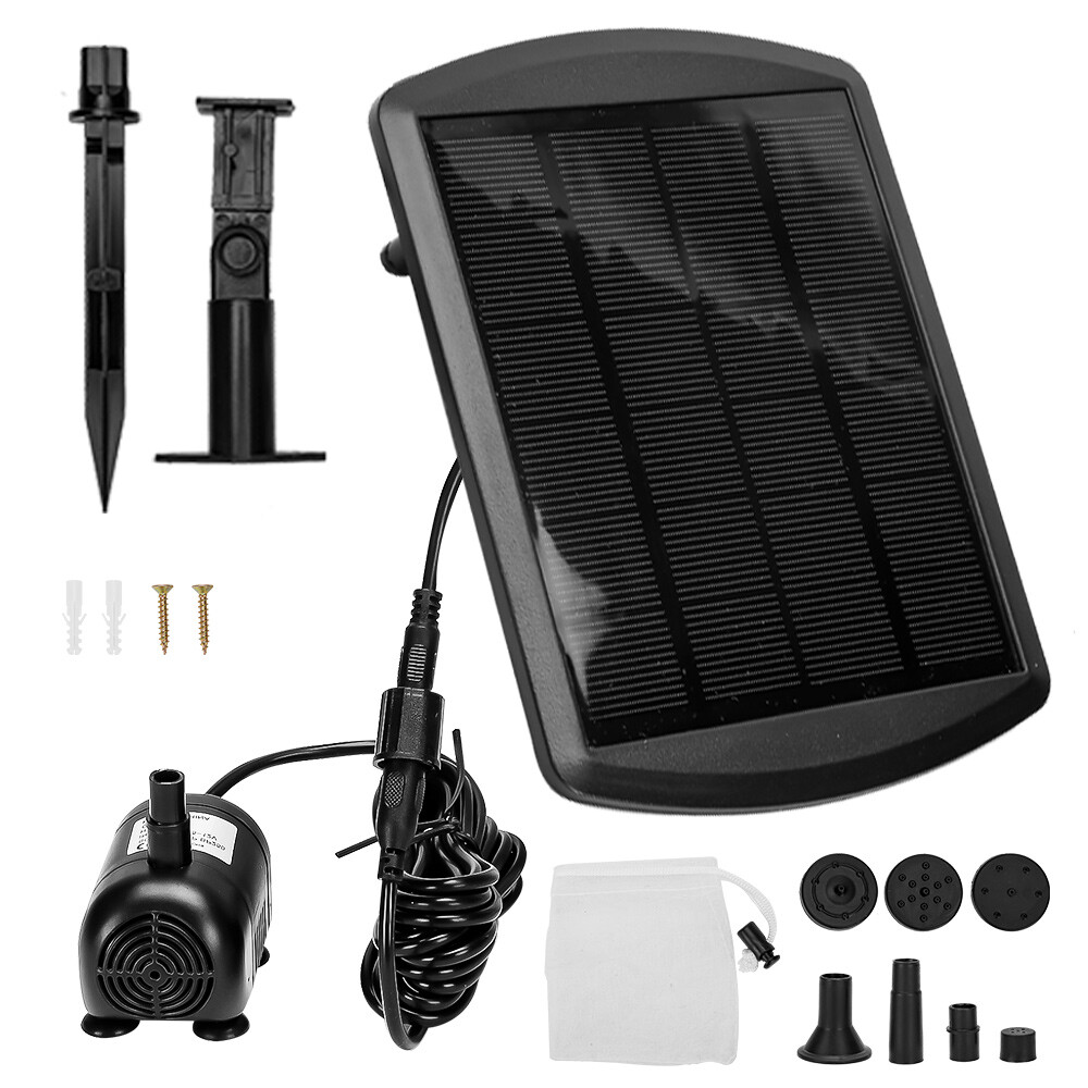 Solar Pond Pump Solar Fountain Panel Eco Friendly Submersible Garden