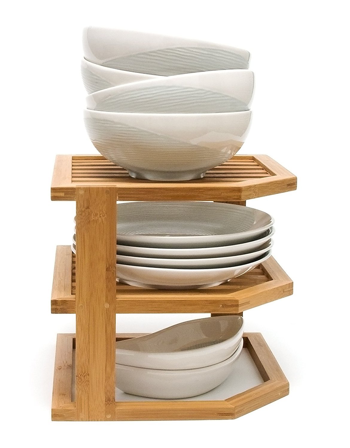 Kitchen Shelf Storage Counter Top Corner Bamboo Coffee Organizer Pantry Closet-image
