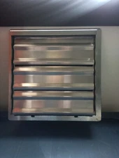 Dayton 2C526 10 In Backdraft Damper / Wall Shutter, 10-1/2 In X 10-1/2 In