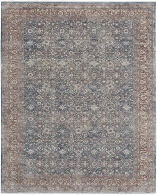 1.5m X 2.1m Blau und Rot Blumenmuster Power Webstuhl Fleck Beständig Area Läufer