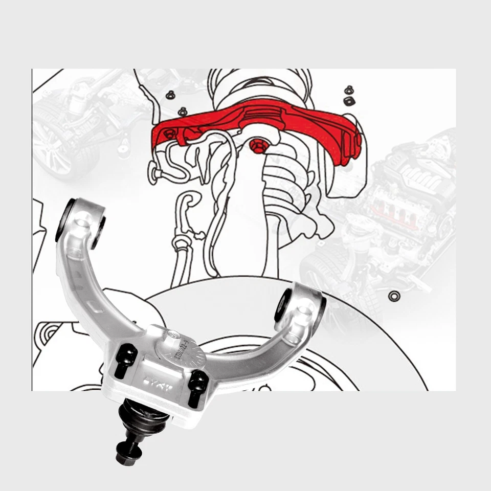 LYKT 2pcs Front Alignment Adjustable Camber Arms Kit for Audi Q7、Touareg、Cayenne - Image 2 of 4