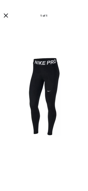 2 Nike Pro Ao9968-010 Women's Full Length Training Tights Black White Small for sale online | eBay