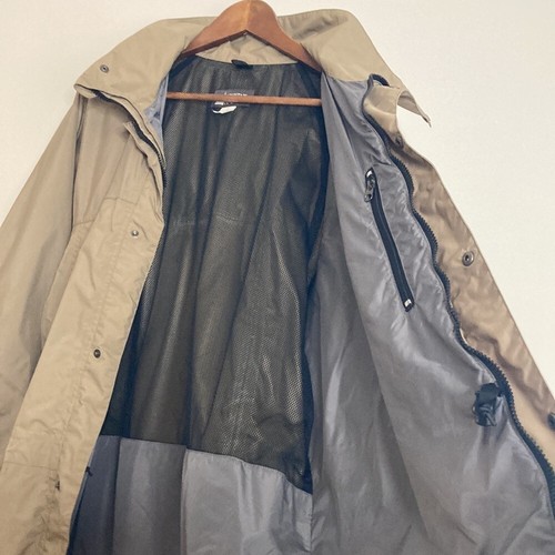 MEC Rain Jacket Mens Large Tall Tan Brown Hooded Waterproof Travel Workwear - Picture 12 of 16