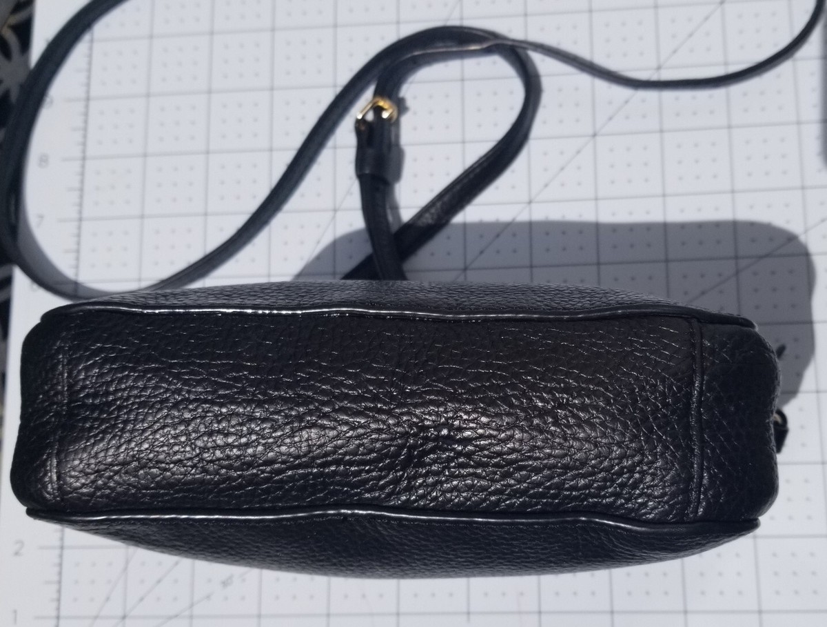 Auth COACH #87734 Black Leather 