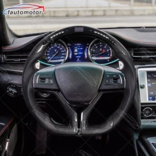 Smart LED Real Carbon Fiber Steering Wheel Fit 2015-2024 Maserati Ghibli Levante