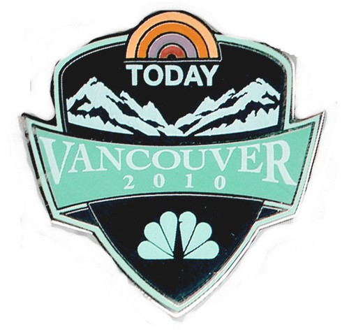 2010 VANCOUVER WINTER OLYMPIC GAMES NBC TODAY SHIELD MEDIA PIN