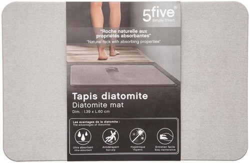 Lot De 2 Tapis De Bain En Terre De Diatomée à Séchage Rapide, Antidérapant Et Absorbant