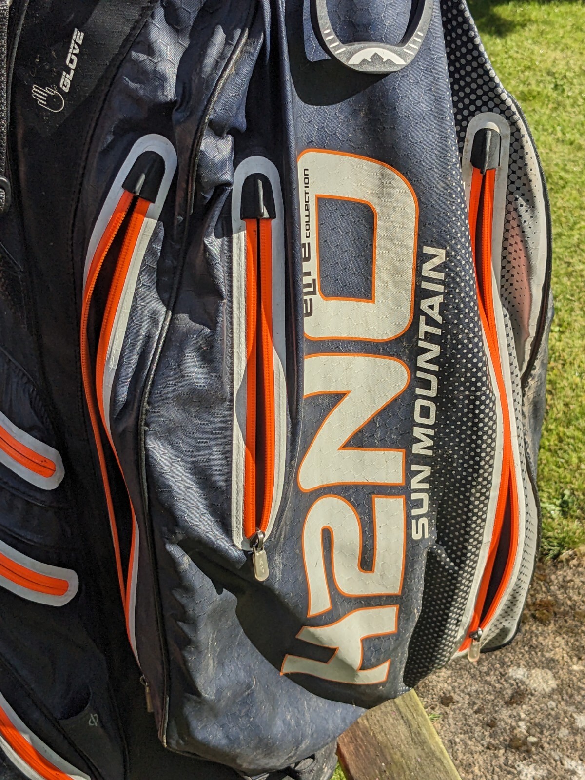 Sun Mountain H2NO Elite Waterproof Cart Bag, rainhood & strap, Umbrella