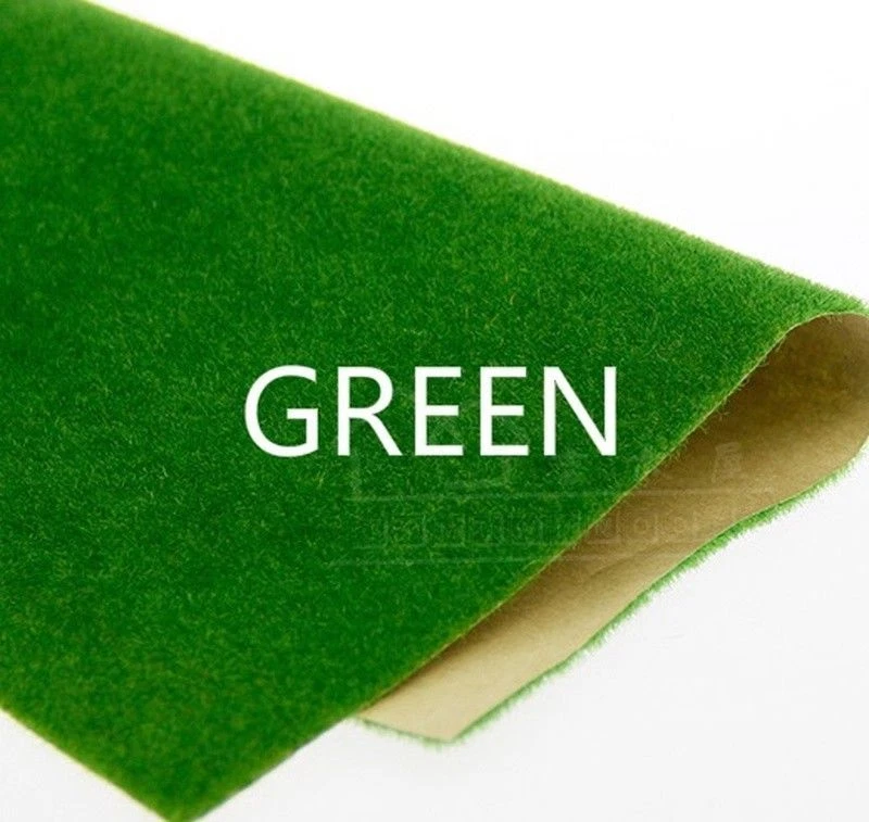Fake Grass Turf Lawn Adhesive Paper Faux Landscape Mat Miniature Model Layout - Image 4 of 4