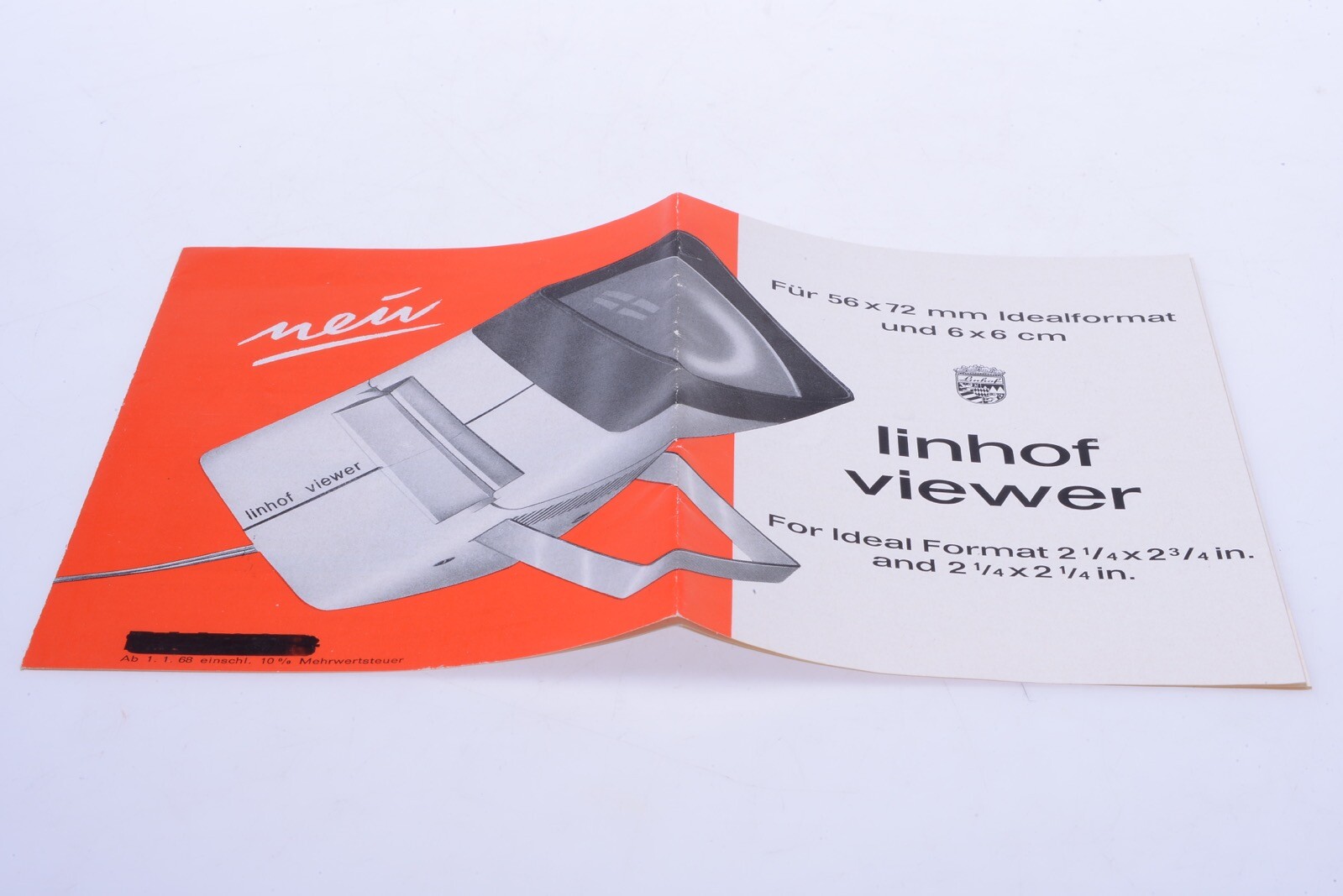 Linhof Viewer LINHOF VIEWER ORIGINAL INSTRUCTIONS MANUAL GERMAN & ENGLISH 129-2 | eBay