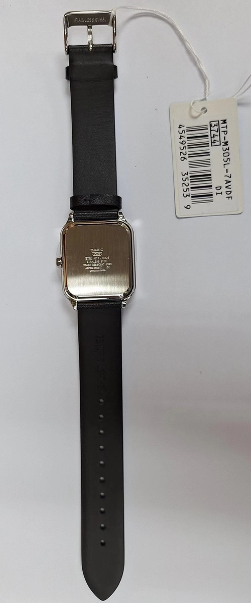Casio MTP-M305L-7A Moon Phase Quartz Black Leather Band Casio MTP-M305L-7A Moon Phase Quartz Black Leather Band