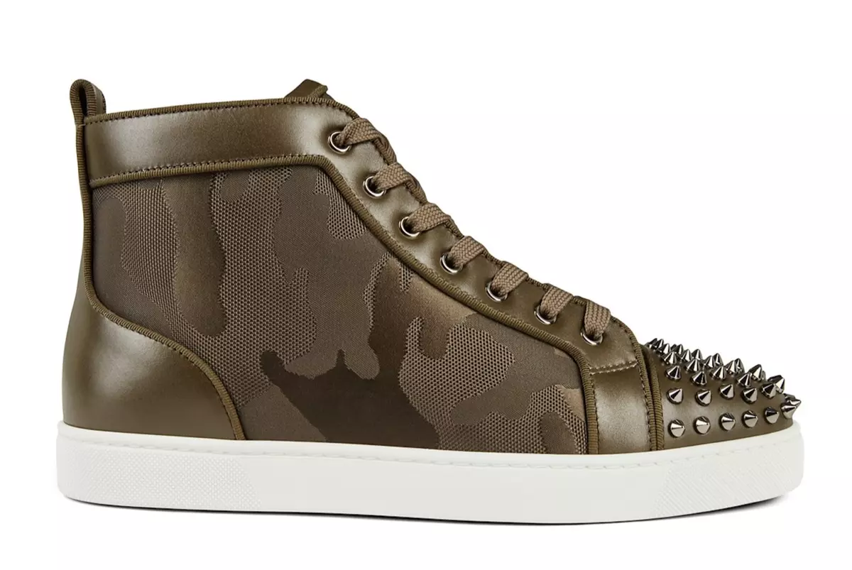 Christian Louboutin Louis Junior Spikes Army / 9.5