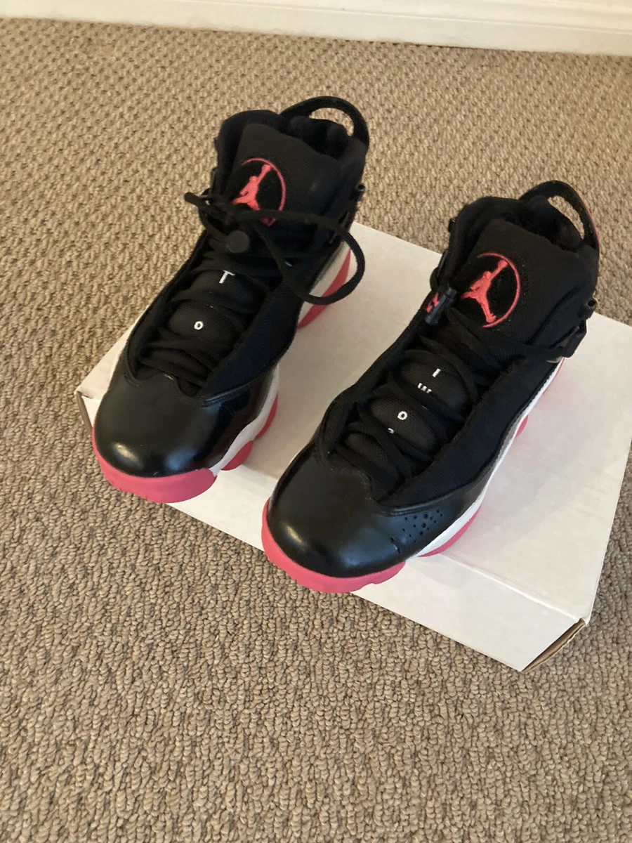 Nike Two 3 Air Jordan Black Pink worn 1 time Ladies 5 Youth 6.5 No Box