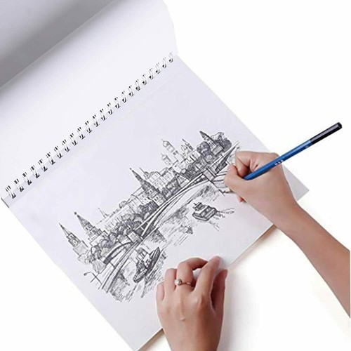 🔥Artist Sketch Pad White Premium Cartridge 90gsm Paper Spiral Book Drawing A4
