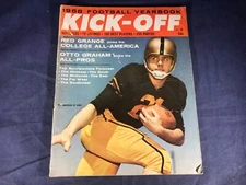 R4-8 1958 FOOTBALL YEARBOOK KICK-OFF MAGAZINE 