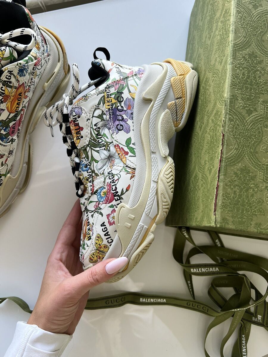 Size 39 Gucci x Balenciaga Triple S Floral | eBay Size 39 Gucci x Balenciaga Triple S Floral | eBay