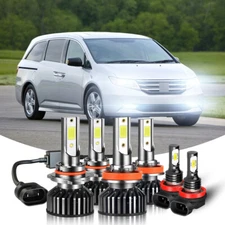 For Honda Odyssey 2011 2012-2020 LED Headlight Hi/Low Beam+Fog Light Bulbs Kit