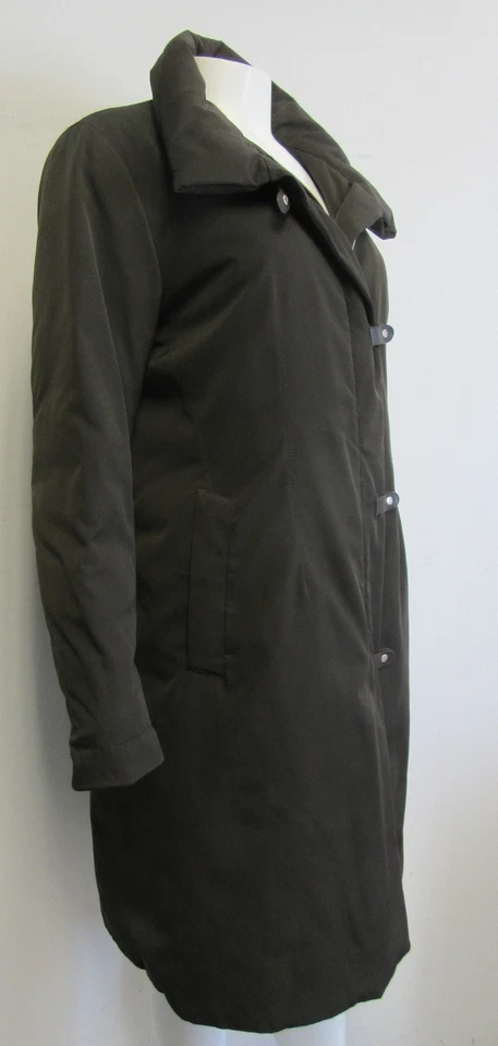 Casaco midi ALLEGRI Goose Down verde exército zíper - frente linha A tamanho 44/10 - Imagem 3 de 4