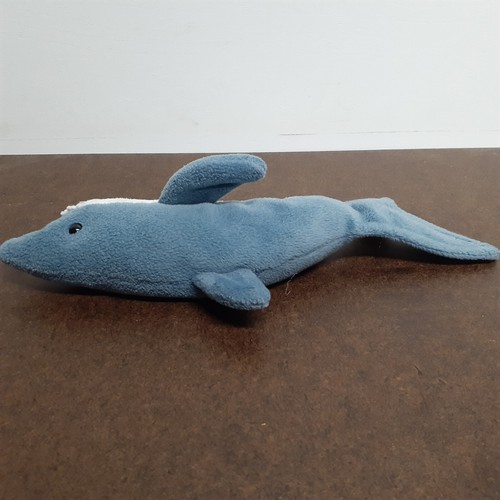 TY Beanie Babies Crunch The Shark Bean Bag Stuffed Animal Toy - Picture 6 of 7