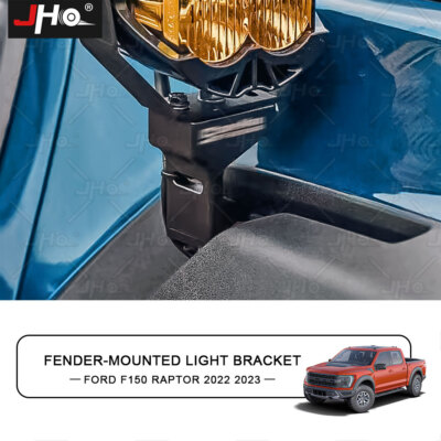 Front Engine Hood Hinges LED Light Mount Brackets For F150 Raptor 2022-2025