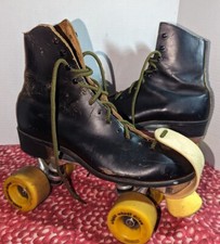 Riedell 2598 Roller Skates Mens Size 8 Sure Grip super H X8  8 Wheels Vtg