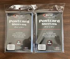 200 BCW Archival Postcard Sleeves – Standard Size, 2 Mil Thick, Acid-Free, No PV