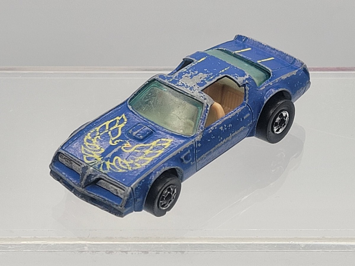 Vintage Hot Wheels 1977 Blue +Black Hot Bird Pontiac Firebird