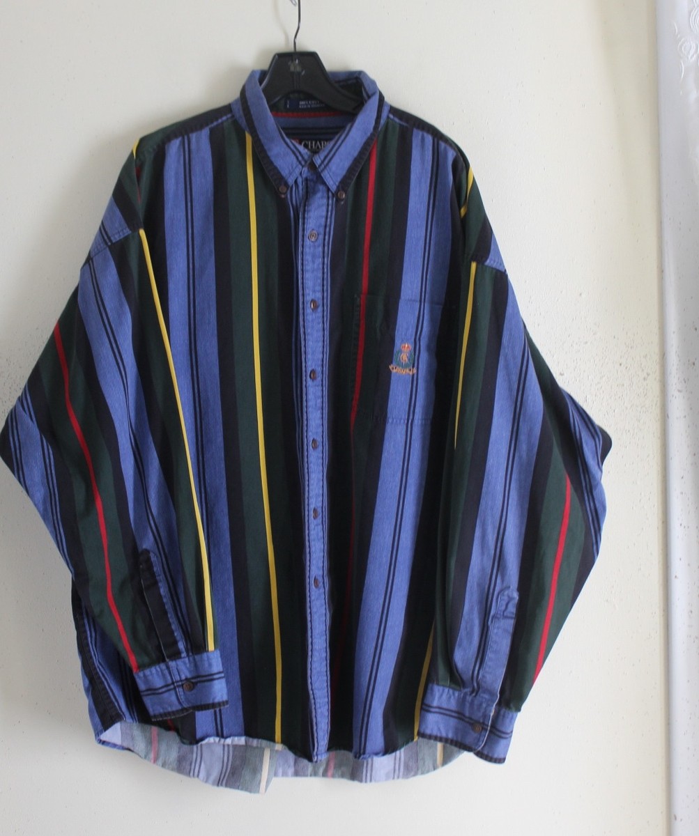 Vintage CHAPS RALPH LAUREN Early 90s CREST PATCH Logo Twill Oxford