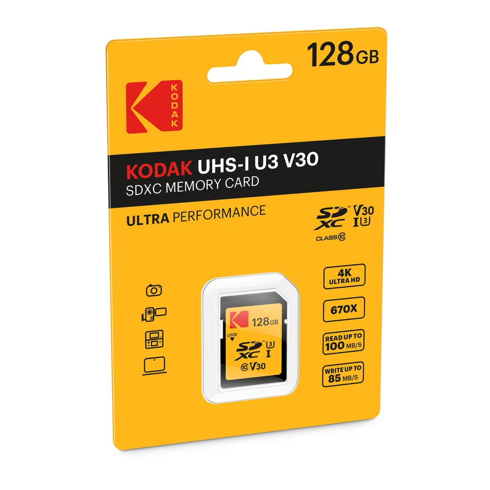 Kodak SDXC 128GB UHSI U3 V30 Ultra Memory Card Bundle with Card Reader - Image 4 of 4