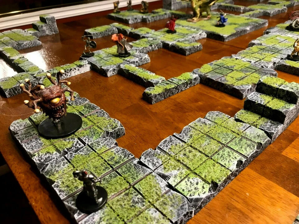Huge Dungeon Tile Modular Set Dungeons & Dragons Pathfinder d&d terrain 28mm  - Image 4 of 4