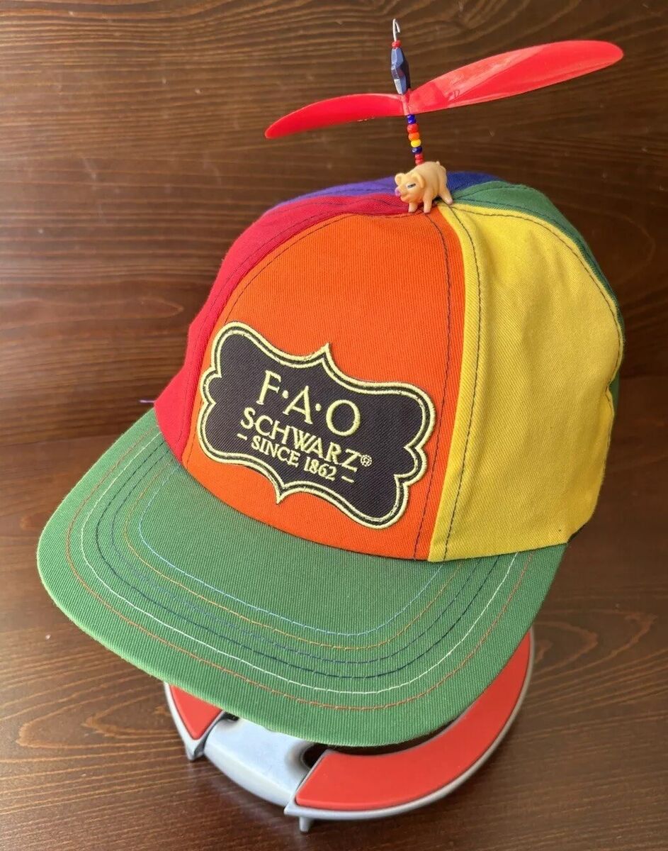 FAO Schwarz Pinwheel Hat Cap Propeller Hat Colorful Toy FAO Schwarz Pinwheel Hat Cap Propeller Hat Colorful Toy