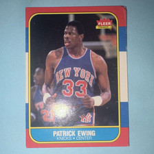 Fleer 1986-87 Fleer Patrick Ewing #32 Rookie Base Set New York Knicks Card