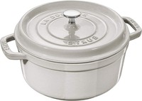 Staub BräTer Cocotte Gusseisen Weisser TrüFfel 24Cm Rund Auflaufform Kochtopf