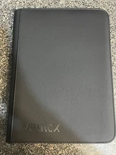 Black VaultX TCG Binder x20 9-Pocket Pages/360 Capacity/Side Loading/Zip Close