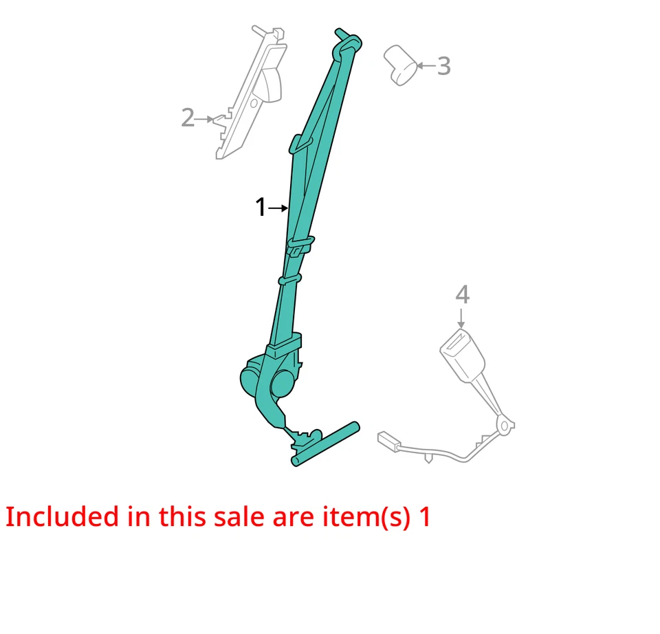 2015 Ford Edge Driver Seat Belt & Retractor Gray Used - No Buckle Included Foto 4 de 4