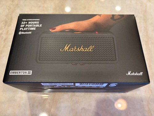Brand New Marshall Bluetooth Speaker Emberton III (Black & Brass)