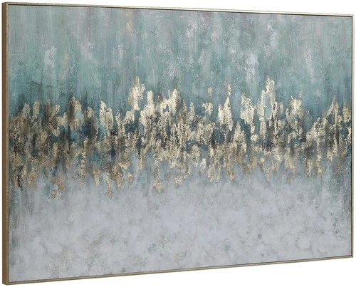 Uttermost 31328 Divide 41" x 61" Framed Abstract Painting - MultiColor - Picture 1 of 5
