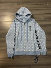 Chrome heart Cemetery Print Black Zip Up