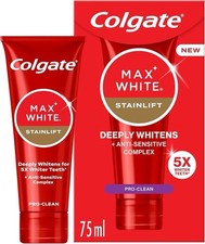 Image of Colgate Max White Stainlift Whitening Toothpaste Fluoride Mint 75ml