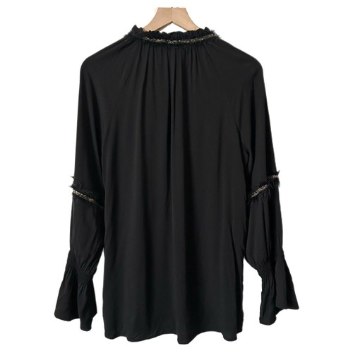 Devotion Twins Black V-Neck Flowy Blouse Size Small - Picture 2 of 6