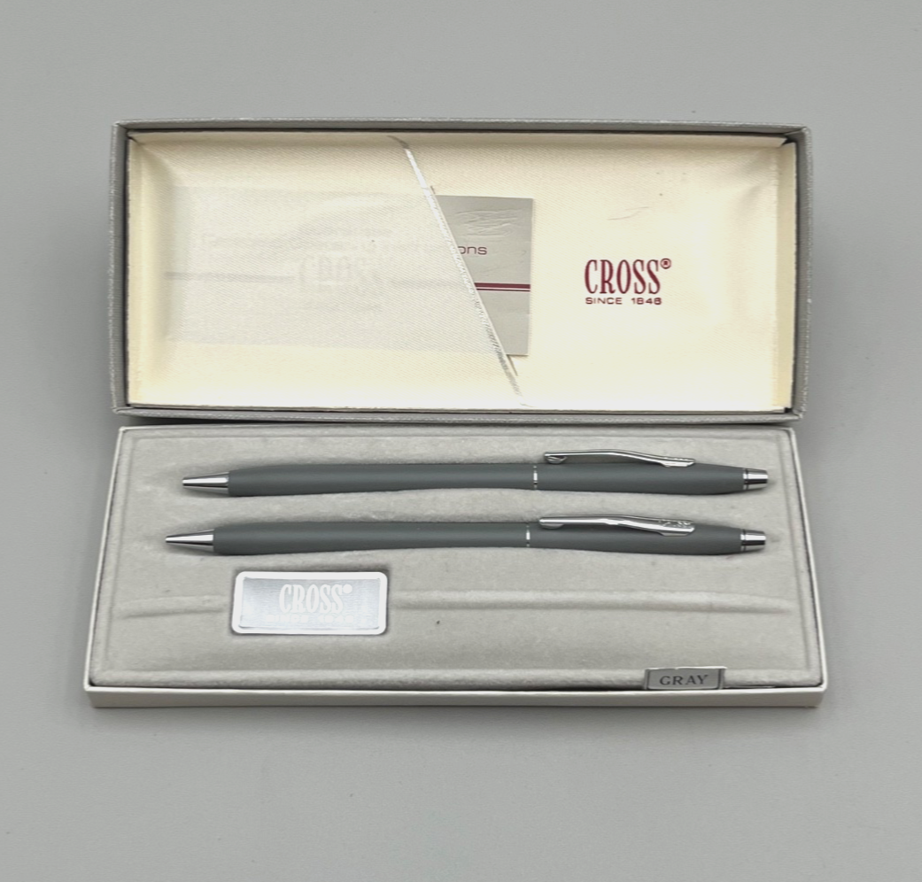 Cross Matte Gray & Chrome Trim Pen & 0.5mm Pencil #210105 🇺🇸 NO