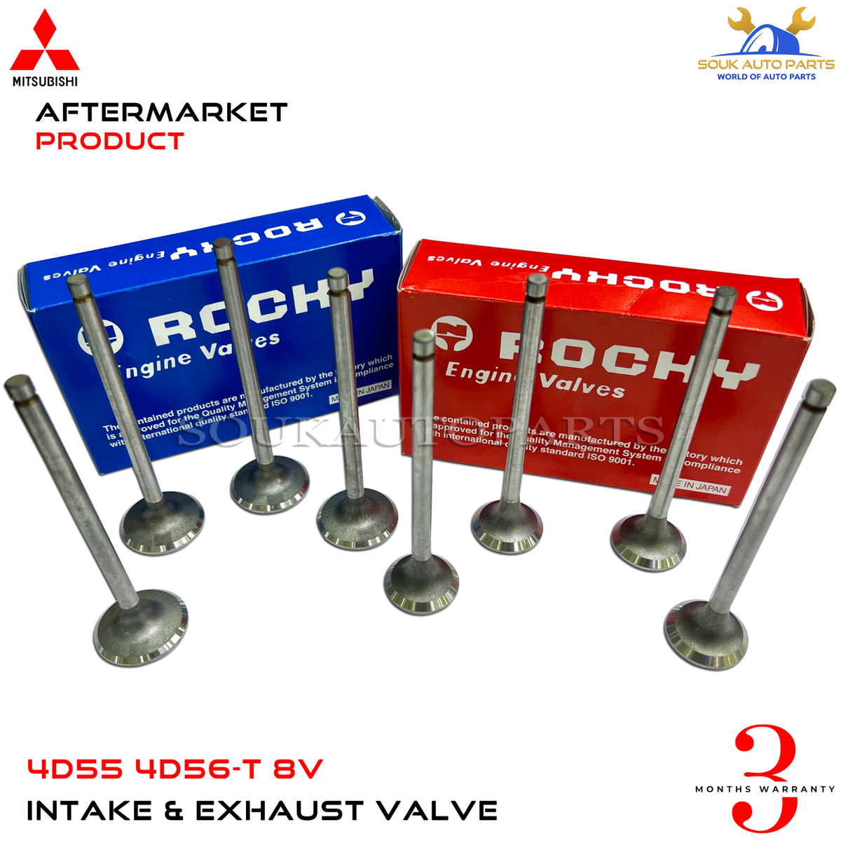 INTAKE & EXHAUST VALVE SET 4D55 4D56 -T 8V For L200 PAJERO DELICA