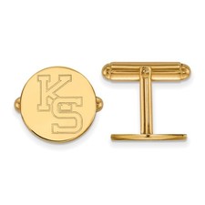 14k Gold Plated Silver Kansas State University Cuff Links