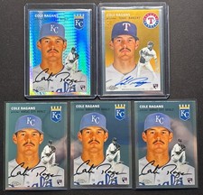 2023 Platinum Anniversary Cole Ragans RC Chrome Auto/Prism Refractor/Base Lot(5)