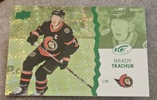 2023-24 Upper Deck Ice Brady Tkachuk Green Ice - Ottawa Senators