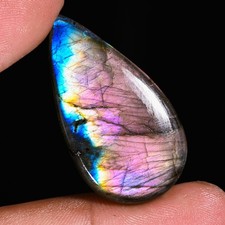 Beautiful Natural Labradorite Pear Shape Cabochon, 31.70 CRT  37X20X5 MM U-31