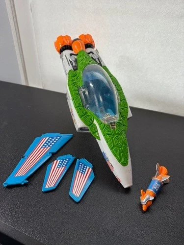 Vintage TMNT Teenage Mutant Ninja Turtles Bubble Bomber Jet Plane Incomplete