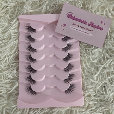 Onlyall Lashes False Half Mink Lashes 7 Paar Neu