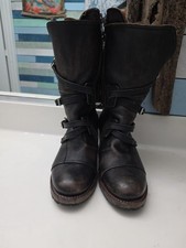 Women's Sz 10 - FREEBIRD Cora Leather Boots in Black Pre-owned Christmas Gift Women's Sz 10 - FREEBIRD Cora Leather Boots in Black Pre-owned Christmas Gift