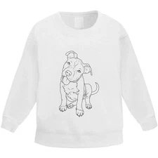 'Adorable Pitbull Puppy' Kid's Sweatshirt / Sweater / Jumper (KW054636)
